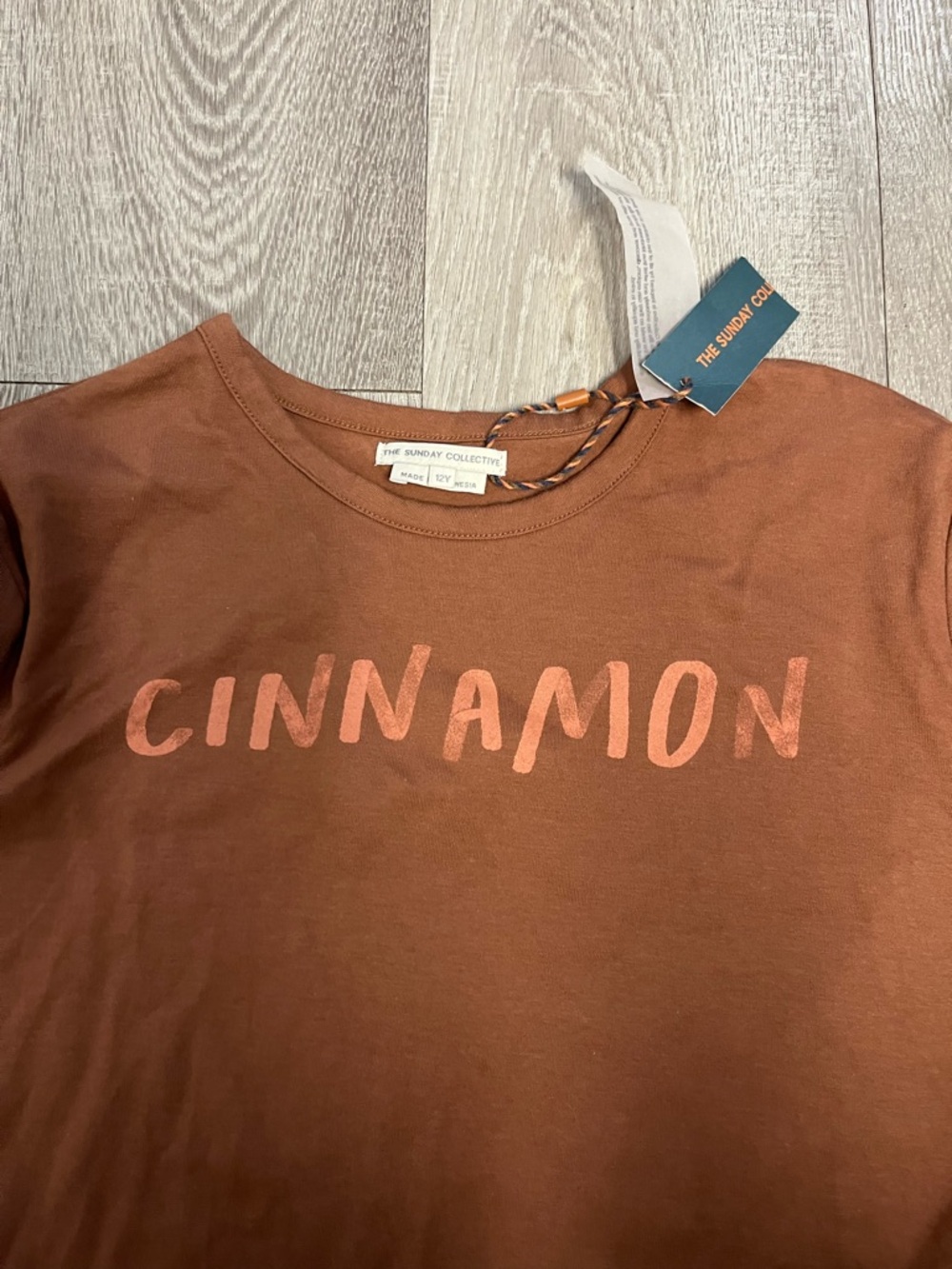 The‎ Sunday Collective Kids Size 14 Cinnamon Tshirt NWT - Picture 2 of 3